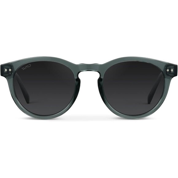 Women Crystal Blue Frame Smoke Lens Retro Classic UV400 Protection for Driving